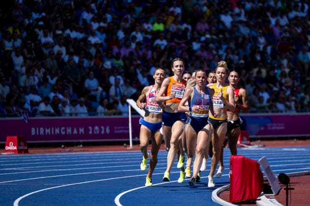August 13, 2026, GBR, Track and Field, 2026 European Championships, Morning Session Day 4, Birmingham Femke Broeders Bol Netherlands, Keely Hodgkinson Great Britain, Smilla Kolbe Germany, Nina Vukovic Croatia, Women’s 800-meter race, Semifinals Birmingham Alexander Stadium England Great Britain Copyright: xNordphoto Memmlerx