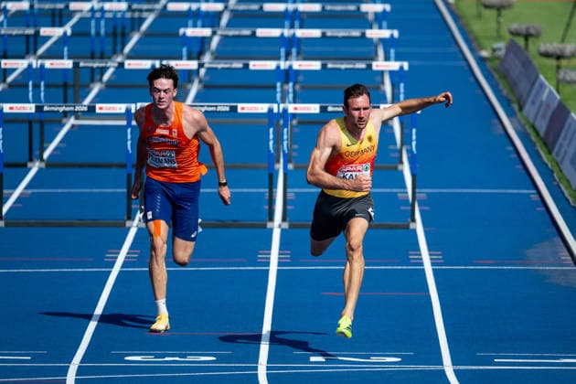 August 13, 2026, GBR, Track and Field, 2026 European Championships, Morning Session, Day 4, Birmingham: Niklas Kaul (Germany), Jeff Tesselaar (Netherlands), Men’s Decathlon, 110-meter hurdles, Alexander Stadium, Birmingham, England, Great Britain Copyright: xNordphoto Memmlerx