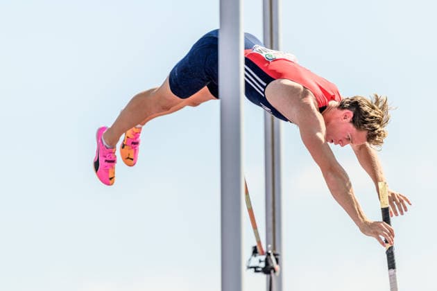 August 13, 2026: Sander Aae Skotheim of Norway competes in the men’s decathlon pole vault during Day 4 of the 2026 European Athletics Championships on August 13, 2026 in Birmingham. Photo by Mathias Bergeld, BILDBYRAN, code MB MT1068. track and field, athletics, friidrett, friidrotts EM, 2026 European Athletics Championships, 4-day decathlon, Norway Copyright: MATHIASxBERGELD BB260813MB088