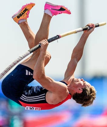 August 13, 2026: Sander Aae Skotheim of Norway competes in the men’s decathlon pole vault during Day 4 of the 2026 European Athletics Championships on August 13, 2026 in Birmingham. Photo by Mathias Bergeld, BILDBYRAN, code MB MT1068. track and field, athletics, friidrett, friidrotts EM, 2026 European Athletics Championships, 4-day decathlon, tikamp, tiokamp, Norway Copyright: MATHIASxBERGELD BB260813MB089