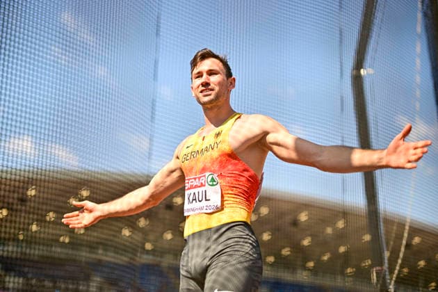 Niklas KAUL, Germany, USC Mainz, Men s 100m Decathlon, GBR, European Athletics Championships, Track and Field, August 13, 2026, GBR, European Athletics Championships, Track and Field, August 13, 2026, Birmingham Copyright: xEibnerxPressefoto JanxPapenfussx EP_JPS