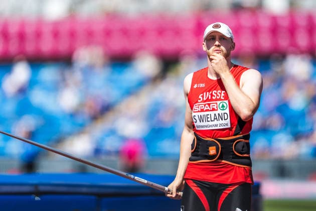 European Athletics Championships, Birmingham, August 13, 2026 BIRMINGHAM, UNITED KINGDOM AUGUST 13 Simon Wieland of Switzerland during the men s javelin throw qualifying round at the European Athletics Championships in Birmingham on August 13, 2026, in Birmingham, United Kingdom Copyright: xBEAUTIFULxSPORTS UlfxSchillerx