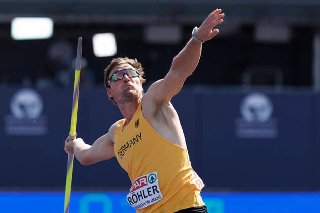 BIRMINGHAM, GREAT BRITAIN - AUGUST 13, 2026: Thomas RÖHLER (GER Germany) competing in the javelin throw qualifiers during the European Athletics Championships at Alexander Stadium on August 13, 2026 in Birmingham, Great Britain. Great Britain Copyright: xAxelxKohringx