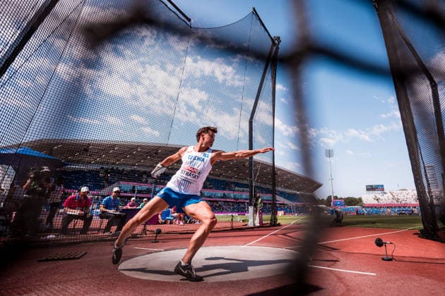 +++CAPTION CORRECTION+++European Athletics Championships in Birmingham, United Kingdom, August 13, 2026. Czech Vilem Strasky competes during the Men s Decathlon - Discus Throw. (CTKxPhoto JaroslavxSvoboda) CTKPhotoP2026081304528  CTKPhotoP2026081304528