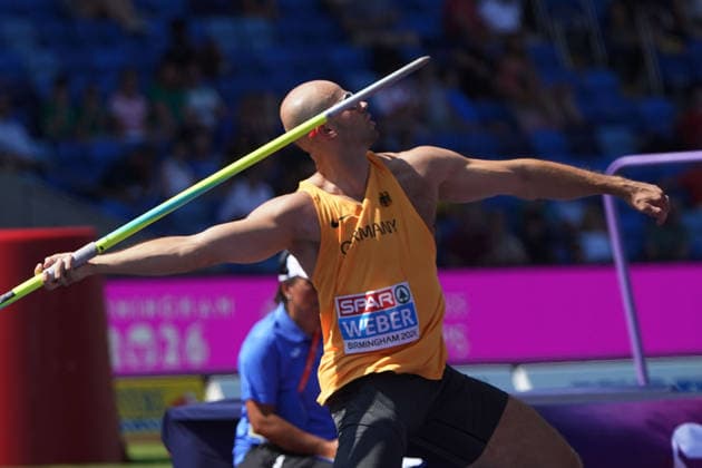 Birmingham, Track and Field, Athletics, EAA, 2026 European Athletics Championships in Birmingham, August 10–17, 2026, Alexander Stadium, Birmingham, United Kingdom, Men’s Javelin Throw, Julian Weber, Germany (GER) Copyright Gladys Chai von der Laage