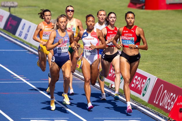Action from the Womens 800m semi final at the European Athletics Championships at Alexander Stadium in Birmingham, England Copyright: xSeanxWalshx Sportspressphoto_SPR205486