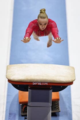 Lisa Vaelen, BEL, during the qualifying round at the 2026 European Championships in Zagreb on August 13, 2026