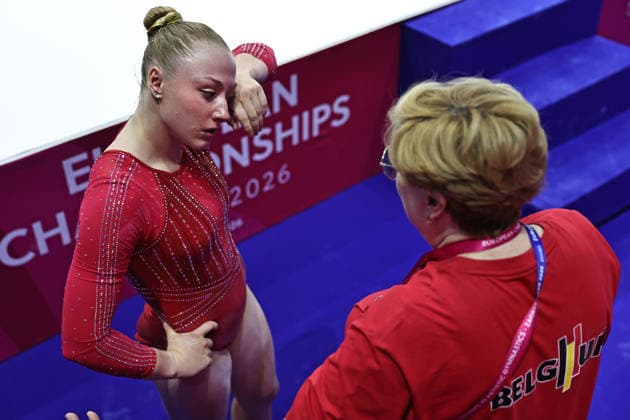 Lisa Vaelen, BEL, after qualifying at the 2026 European Championships in Zagreb on August 13, 2026