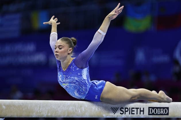Floor Slooff, NED, during the qualifying round at the 2026 European Championships in Zagreb on August 13, 2026