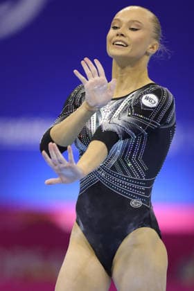 Angelina Melnikova, RUS, during the qualifying round at the 2026 European Championships in Zagreb on August 13, 2026