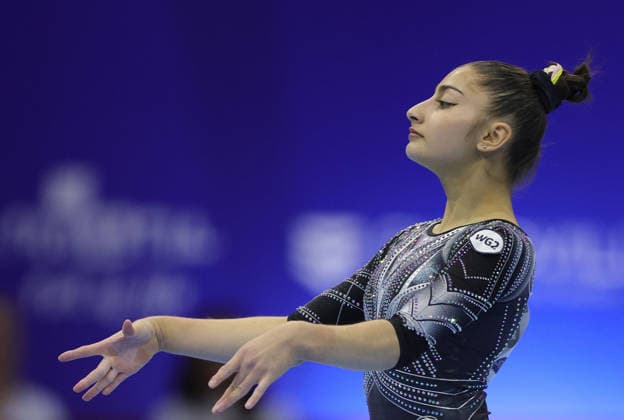Liudmila Roshchina, RUS, during the qualifying round at the 2026 European Championships in Zagreb on August 13, 2026