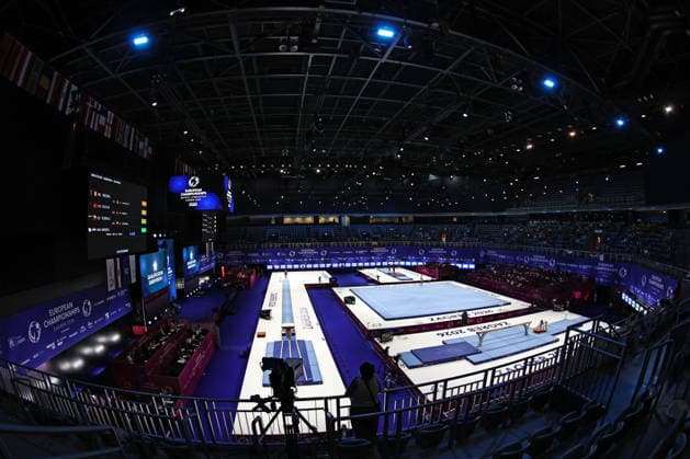 Zagreb Arena during the qualifying round for the 2026 European Championships in Zagreb on August 13, 2026