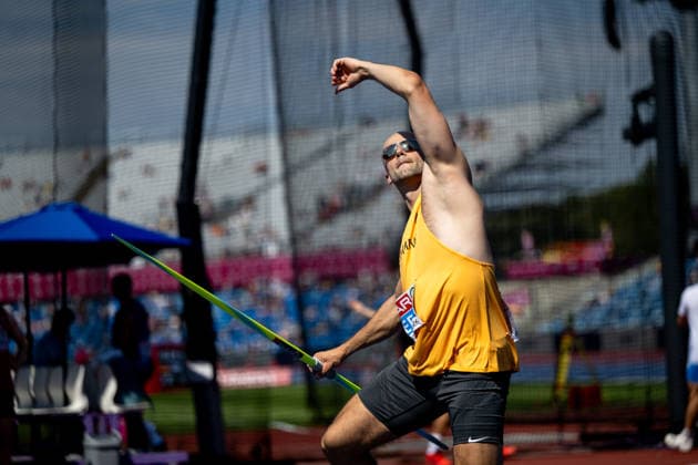 August 13, 2026, GBR, Track and Field, 2026 European Championships, Morning Session, Day 4, Birmingham; Julian Weber, Germany, Men s Javelin Throw, Qualifying Round, Alexander Stadium, Birmingham, England, Great Britain Copyright: xNordphoto Memmlerx