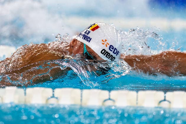 SWIMMING - EAC 2026 PARIS,FRANCE,13.AUG.26 - SWIMMING - European Aquatics Championships Paris 2026, 200m freestyle, men. Image shows David Popovici (ROU).  GEPAxpictures xPhilippxBrem