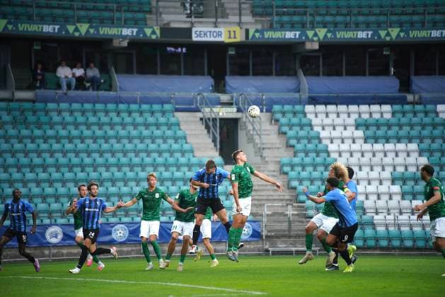ESP Flora Tallinn vs. Inter Escaldes battle for a header during the UEFA Conference League Q3 match between Flora Tallinn and Inter Escaldes, played at A Le Coq Arena in Tallinn on August 13, 2026, in Estonian Soccer Copyright: xAgenciaxLOFx