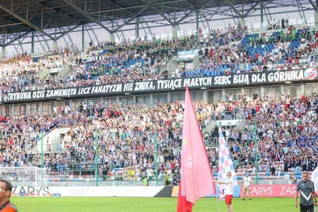 13.08.2026, Zabrze Liga Europy UEFA sezon 2026 27 runda III kwalifikacji, Gornik Zabrze - Ferencvaros Budapeszt - UEFA Europa League football Match season 2026 27 round III qualification Gornik Zabrze - Ferencvaros Budapest Nz. Kibice Gornik Fot. Michal Chwieduk Arena Akcji NEWSPIX.PL --- newspix.pl