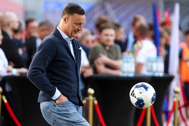 13.08.2026, Zabrze Liga Europy UEFA sezon 2026 27 runda III kwalifikacji, Gornik Zabrze - Ferencvaros Budapeszt - UEFA Europa League football Match season 2026 27 round III qualification Gornik Zabrze - Ferencvaros Budapest Nz. Tomasz Hajto Fot. Michal Chwieduk Arena Akcji NEWSPIX.PL --- newspix.pl