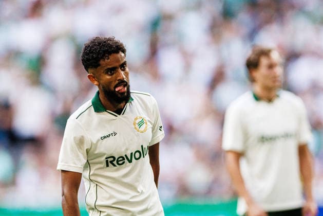 August 13, 2026: Tesfaldet Tekie of Hammarby looks dejected during the UEFA Conference League qualifying soccer match between Hammarby and Rakow on August 13, 2026 in Stockholm. Photo by Kenta Jönsson, BILDBYRAN COP 210 KJ0361 soccer football fotball UEFA Conference League Conference League Hammarby Rakow bbeng depp  Copyright: KENTAxJÖNSSON BB260813KJ027