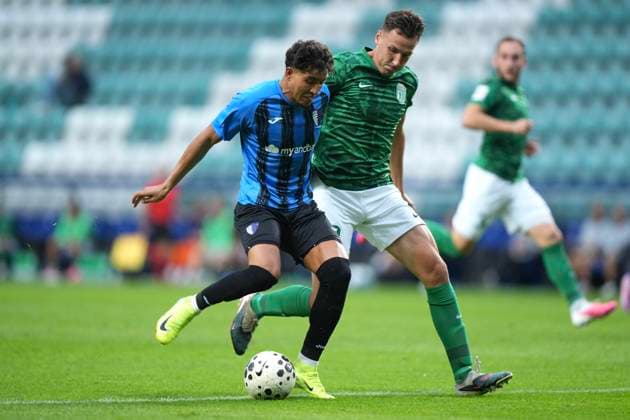 ESP Flora Tallinn vs. Inter Escaldes: Faysal Chouaib of Inter during the UEFA Conference League Q3 match between Flora Tallinn and Inter Escaldes, played at A Le Coq Arena in Tallinn on August 13, 2026, in Estonia Copyright: xAgenciaxLOFx