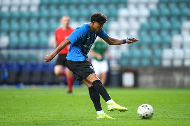 ESP Flora Tallinn vs. Inter Escaldes: Faysal Chouaib of Inter scores a goal during the UEFA Conference League Q3 match between Flora Tallinn and Inter Escaldes, played at A Le Coq Arena in Tallinn on August 13, 2026, in Estonia Copyright: xAgenciaxLOFx