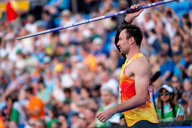 August 13, 2026, GBR, Track and Field, 2026 European Championships, Evening Session, Day 4, Birmingham; Niklas Kaul, Germany, Men s Decathlon, Javelin Throw, Birmingham Alexander Stadium, England, Great Britain Copyright: xNordphoto Memmlerx