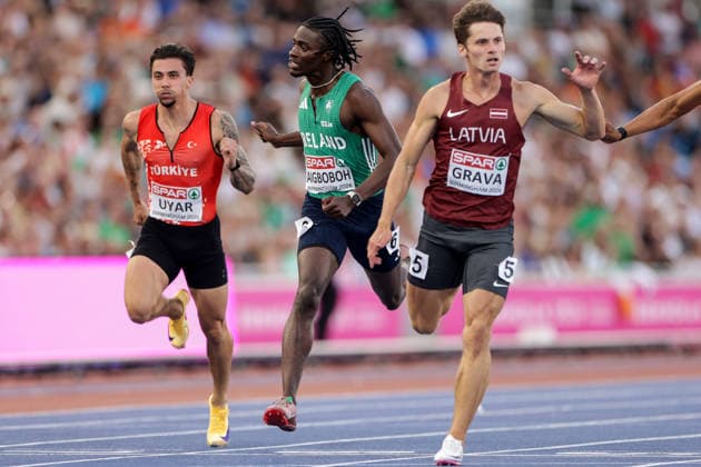 2026 European Athletics Championships, Alexander Stadium, Birmingham, England 13 8 2026 Men™s 200m Semi-Final 1 Ireland™s Sean Aigboboh Sean Aigboboh 13 8 2026  Copyright: xx 0U6A1218a