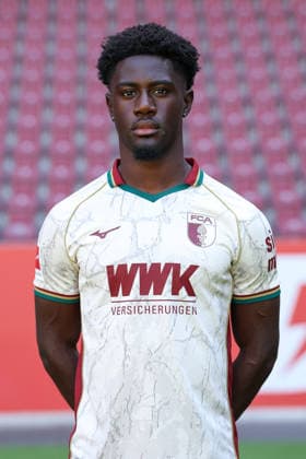 Nathanaael Mbuku, FC Augsburg 1907, Bundesliga 1, Photo Shoot 2026–2027, Player Portraits: Augsburg, Bavaria, Germany Copyright: ximago kolbert-press ChristianxKolbertx