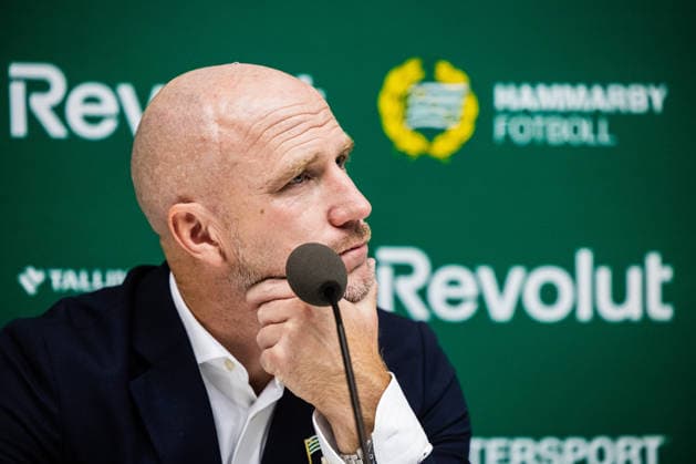 August 13, 2026: Hammarby coach Henrik Rydström during the press conference following the UEFA Conference League qualifying soccer match between Hammarby and Rakow on August 13, 2026 in Stockholm. Photo by Kenta Jönsson, BILDBYRAN COP 210 KJ0361. soccer, football, UEFA Conference League, Hammarby, Rakow, bbeng  Copyright: KENTAxJÖNSSON BB260813KJ093