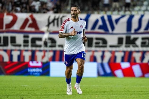 Soccer Croatia UEFA Conference League Qualifiers 2026–2027, Round 3, August 13, 2026: HNK Hajduk Split (Croatia) vs. FK Žalgiris Vilnius (Lithuania) at Poljud Stadium, Split, Croatia; Marko Livaja, Hajduk Split Copyright: xLUKAxKOLANOVICx