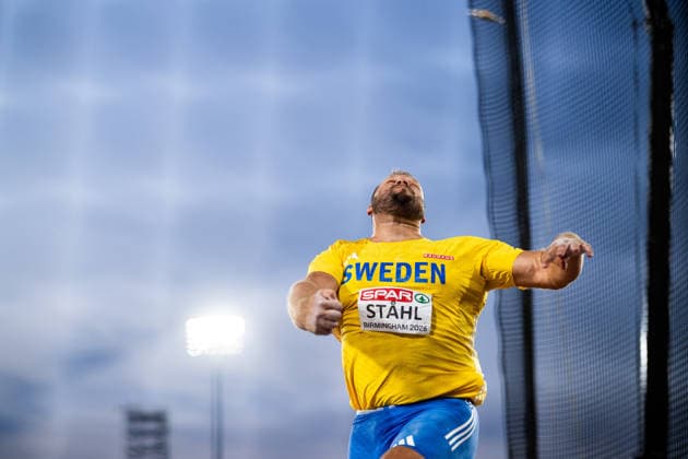 August 13, 2026: Daniel Stahl of Sweden competes in the men’s discus throw final on Day 4 of the 2026 European Athletics Championships, 2026 in Birmingham. Photo by Maxim Thore. BILDBYRAN code MT MT1068 track and field athletics friidrett friidrotts em em friidretts em 2026 European Athletics Championships 4 bbeng  Copyright: MAXIMxTHORE BB260813MT060