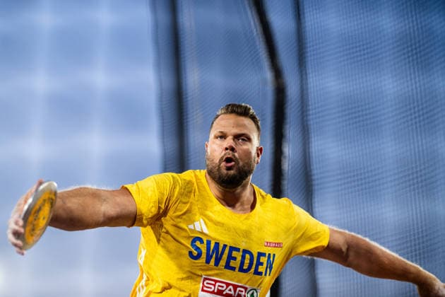August 13, 2026: Daniel Stahl of Sweden competes in the men’s discus throw final on Day 4 of the 2026 European Athletics Championships, 2026 in Birmingham. Photo by Maxim Thore. BILDBYRAN code MT MT1068 track and field athletics friidrett friidrotts em em friidretts em 2026 European Athletics Championships 4 bbeng  Copyright: MAXIMxTHORE BB260813MT065