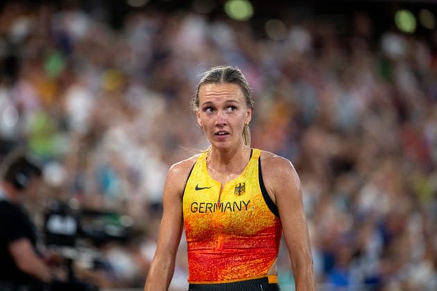 August 13, 2026, GBR, Track and Field, 2026 European Championships, Evening Session, Day 4, Birmingham Lea Meyer of Germany disappoints at the finish line, Women s 3,000-meter Steeplechase, Final, Birmingham Alexander Stadium, England, Great Britain Copyright: xNordphoto Memmlerx