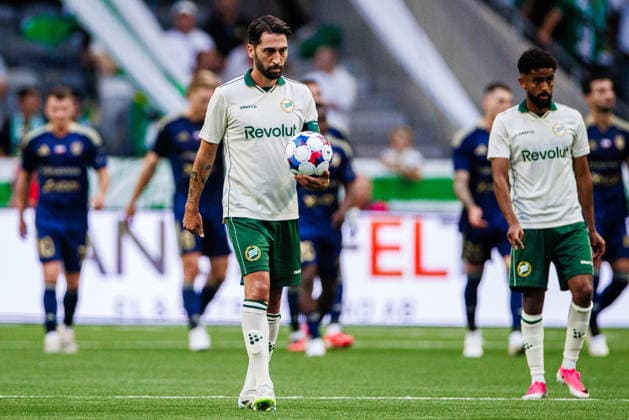 August 13, 2026: Nahir Besara looks dejected after the 0–1 loss during the UEFA Conference League qualifying soccer match between Hammarby and Rakow on August 13, 2026 in Stockholm. Photo by Kenta Jönsson, BILDBYRAN COP 210 KJ0361. soccer, football, UEFA Conference League, Hammarby, Rakow, bbeng, depp  Copyright: KENTAxJÖNSSON BB260813KJ108