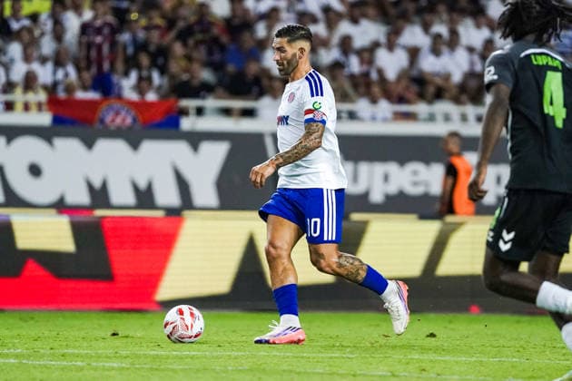 Soccer Croatia UEFA Conference League Qualifiers 2026–2027, Round 3, August 13, 2026: HNK Hajduk Split (Croatia) vs. FK Žalgiris Vilnius (Lithuania) at Poljud Stadium, Split, Croatia; Marko Livaja, Hajduk Split Copyright: xLUKAxKOLANOVICx