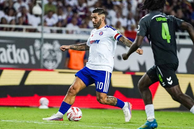 Soccer Croatia UEFA Conference League Qualifiers 2026–2027, Round 3, August 13, 2026: HNK Hajduk Split (Croatia) vs. FK Žalgiris Vilnius (Lithuania) at Poljud Stadium, Split, Croatia; Marko Livaja, Hajduk Split Copyright: xLUKAxKOLANOVICx