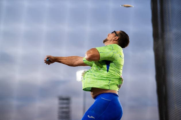 August 13, 2026: Kristjan Ceh of Slovenia competes in the men’s discus throw final on Day 4 of the 2026 European Athletics Championships on August 13, 2026 in Birmingham. Photo by Maxim Thore. BILDBYRAN code MT MT1068 track and field athletics friidrett friidrotts em em friidretts em 2026 European Athletics Championships 4 bbeng  Copyright: MAXIMxTHORE BB260813MT066