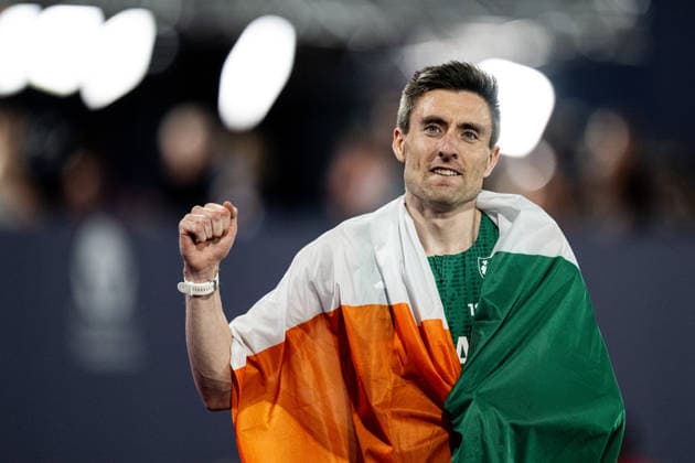 August 13, 2026: Mark English of Ireland celebrates after the men’s 800-meter race on Day 4 of the 2026 European Athletics Championships on August 13, 2026 in Birmingham. Photo by Mathias Bergeld. BILDBYRAN code MB MT1068. track and field, athletics, friidrett, friidrotts EM, 2026 European Athletics Championships, 4 BBENG  Copyright: MATHIASxBERGELD BB260813MB154