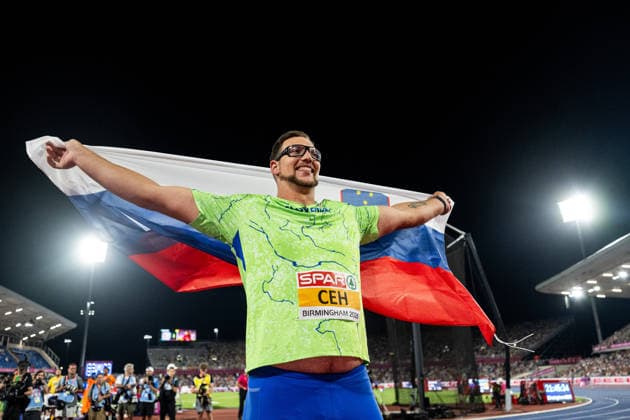 August 13, 2026: Kristjan Ceh of Slovenia celebrates after the men’s discus throw final on Day 4 of the 2026 European Athletics Championships on August 13, 2026 in Birmingham. Photo by Mathias Bergeld. BILDBYRAN code MB MT1068. track and field, athletics, friidrett, friidrotts EM, 2026 European Athletics Championships, 4 BBENG  Copyright: MATHIASxBERGELD BB260813MB161
