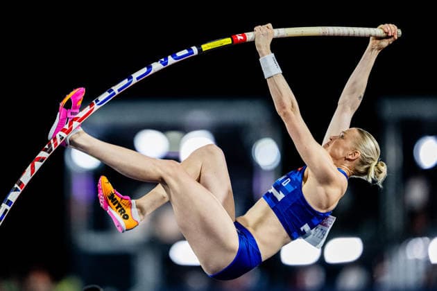 August 13, 2026: Wilma Heltelä of Finland competes in the women’s pole vault final on Day 4 of the 2026 European Athletics Championships on August 13, 2026 in Birmingham. Photo by Mathias Bergeld, BILDBYRAN, code MB MT1068. track and field, athletics, friidrett, friidrotts EM, 2026 European Athletics Championships, 4 BBENG  Copyright: MATHIASxBERGELD BB260813MB166