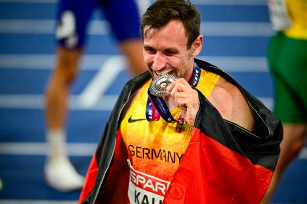 Niklas KAUL, Germany, USC Mainz, Men s 100m Decathlon, GBR, European Athletics Championships, Track and Field, August 13, 2026, GBR, European Athletics Championships, Track and Field, August 13, 2026, Birmingham Copyright: xEibnerxPressefoto JanxPapenfussx EP_JPS