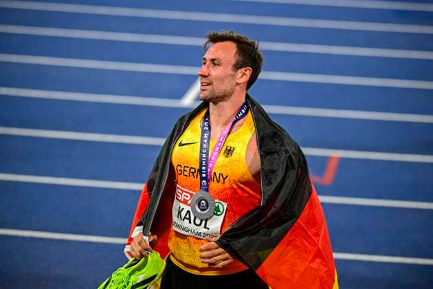 Niklas KAUL, Germany, USC Mainz, Men s 100m Decathlon, GBR, European Athletics Championships, Track and Field, August 13, 2026, GBR, European Athletics Championships, Track and Field, August 13, 2026, Birmingham Copyright: xEibnerxPressefoto JanxPapenfussx EP_JPS