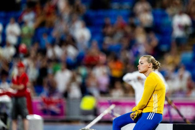 August 13, 2026: Kajsa Roth of Sweden looks dejected after the women’s pole vault final on Day 4 of the 2026 European Athletics Championships on August 13, 2026 in Birmingham. Photo by Mathias Bergeld, BILDBYRAN, code MB MT1068. track and field, athletics, friidrett, friidrotts em, em, friidretts em 2026, European Athletics Championships, 4 bbeng Copyright: MATHIASxBERGELD BB260813MB169