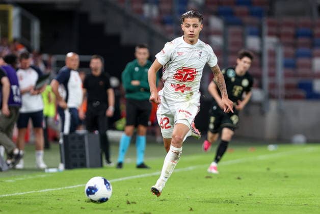 13.08.2026, Zabrze Liga Europy UEFA sezon 2026 27 runda III kwalifikacji, Gornik Zabrze - Ferencvaros Budapeszt - UEFA Europa League football Match season 2026 27 round III qualification Gornik Zabrze - Ferencvaros Budapest Nz. Kacper Urbanski Fot. Michal Chwieduk Arena Akcji NEWSPIX.PL --- newspix.pl