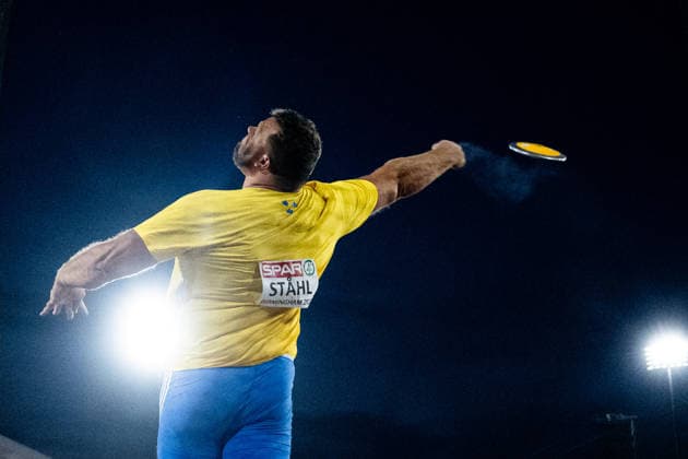 August 13, 2026: Daniel Stahl of Sweden competes in the men’s discus throw final on Day 4 of the 2026 European Athletics Championships on August 13, 2026 in Birmingham. Photo by Mathias Bergeld, BILDBYRAN, code MB MT1068. track and field, athletics, friidrett, friidrotts EM, 2026 European Athletics Championships, 4 BBENG  Copyright: MATHIASxBERGELD BB260813MB190
