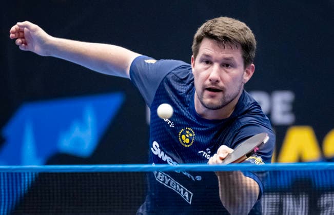 MALMÖ, August 13, 2026 — Sweden’s Kristian Karlsson faces Shunsuke Togami of Japan in the second round of the men’s singles at the Europe Smash Sweden 2026 table tennis tournament at Baltiska Hallen in Malmö, Sweden, on August 13, 2026 MALMÖ SWEDEN x50090x  Copyright: xJohanxNilssonx xTTx EUROPE SMASH SWEDEN 2026