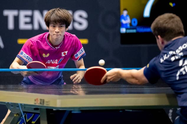 MALMÖ, August 13, 2026 — Shunsuke Togami of Japan faced Sweden’s Kristian Karlsson in the second round of the men’s singles at the Europe Smash Sweden 2026 table tennis tournament at Baltiska Hallen in Malmö, Sweden, on August 13, 2026 MALMÖ SWEDEN x50090x  Copyright: xJohanxNilssonx xTTx EUROPE SMASH SWEDEN 2026