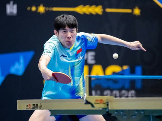 MALMÖ, August 13, 2026 — Wen Ruibo of China faced Sweden’s Elias Ranefur in the second round of the men’s singles at the Europe Smash Sweden 2026 table tennis tournament at Baltiska Hallen in Malmö, Sweden, on August 13, 2026 MALMÖ SWEDEN x50090x  Copyright: xJohanxNilssonx xTTx EUROPE SMASH SWEDEN 2026