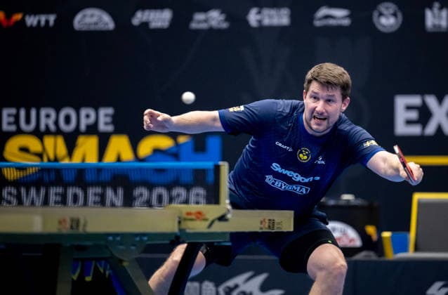 MALMÖ, August 13, 2026 — Sweden’s Kristian Karlsson faces Shunsuke Togami of Japan in the second round of the men’s singles at the Europe Smash Sweden 2026 table tennis tournament at Baltiska Hallen in Malmö, Sweden, on August 13, 2026 MALMÖ SWEDEN x50090x  Copyright: xJohanxNilssonx xTTx EUROPE SMASH SWEDEN 2026