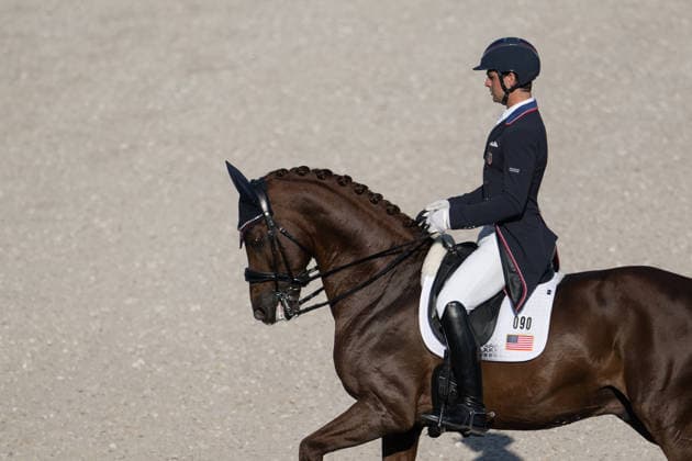 August 14, 2026: Christian Simonson of the United States, riding Fleau de Baian, competes in the Dressage Grand Prix Special on Day 4 of the 2026 FEI World Championships, 2026 in Aachen. Photo by Emma Wallskog, BILDBYRAN, code EW EW0682. equestrian sports, 2026 World Championships, 2026 FEI World Championships, BBENG, equestrian sports, World Championships, dressage Copyright: EMMAxWALLSKOG BB260814EW005