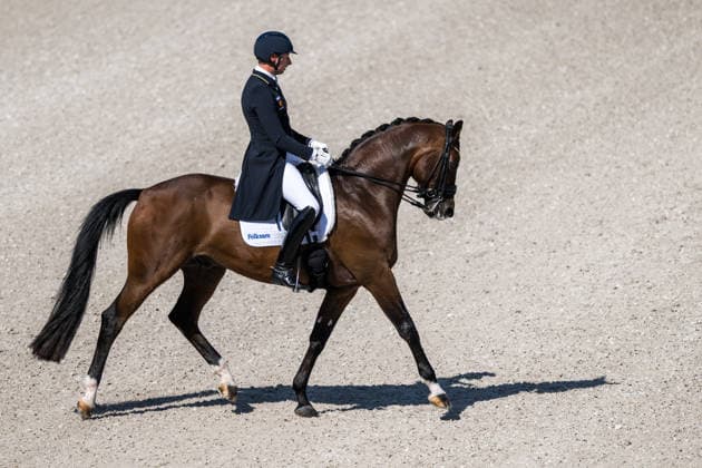 August 14, 2026: Patrik Kittel of Sweden, riding Touchdown, competes in the Dressage Grand Prix Special on Day 4 of the 2026 FEI World Championships on August 14, 2026 in Aachen. Photo by Emma Wallskog, BILDBYRAN, code EW EW0682. equestrian sports, 2026 World Championships, 2026 FEI World Championships, BBENG, equestrian sports, World Championships, dressage, Sweden Copyright: EMMAxWALLSKOG BB260814EW026